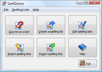SpellQuizzer Spelling List