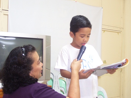 BLESS Student from Zamboanga reading