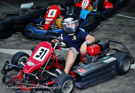 go karting 6 year old, homeschooler go karting